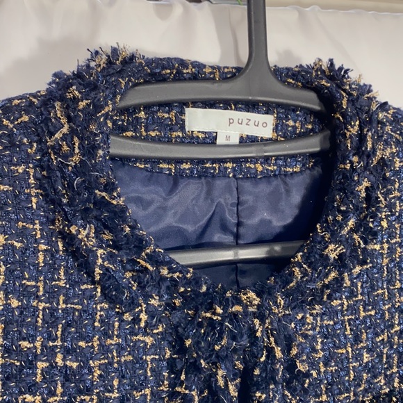 NEW open front with clasp tweed jacket - Picture 3 of 16